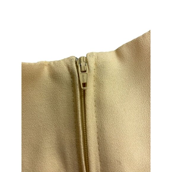 Peri Petites Short Sleeve Shirt Dress Womens 10 Yellow With Embroidered Flower - Picture 5 of 6